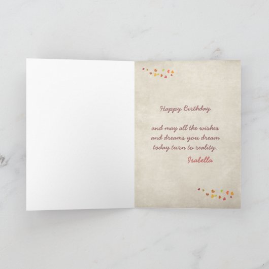 Liebe ist in der Luft Happy Birthday Card Karte (Innenseite)
