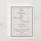 Liebe ist in der Luft Hochzeitseinladung Einladung (Rückseite)