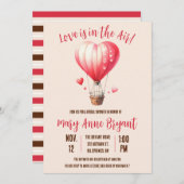 Liebe ist in der Luft, Hot Air Ballon Brautparty Einladung (Vorne/Hinten)