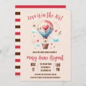 Liebe ist in der Luft, Hot Air Ballon Brautparty Einladung (Vorne/Hinten)