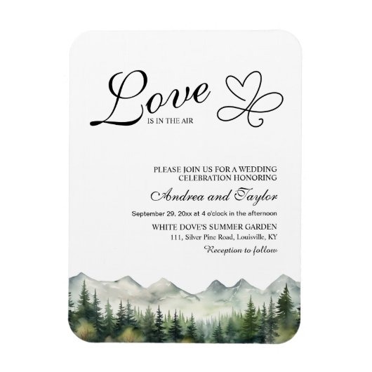 Liebe ist in der Luft Lässige Einladung Hochzeit Magnet (Vertikal)