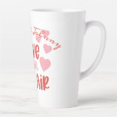Liebe ist in der Luft, mit Herz für Paar. Milchtasse (Rechts)