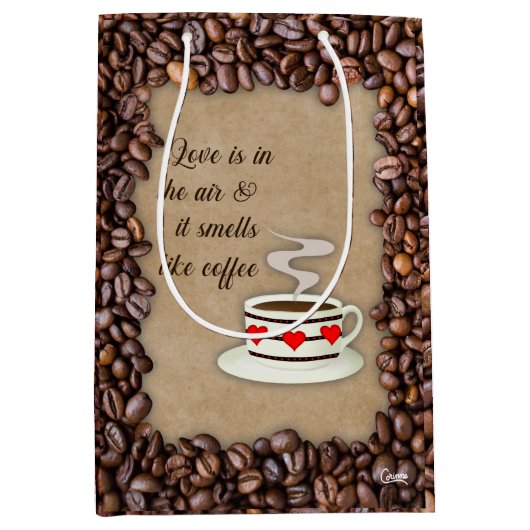 Liebe ist in der Luft - Mittelgeschenktasche Mittlere Geschenktüte (Vorderseite)