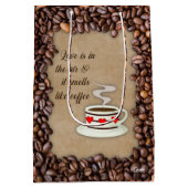 Liebe ist in der Luft - Mittelgeschenktasche Mittlere Geschenktüte (Rückseite)