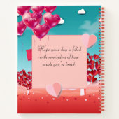 "Liebe ist in der Luft!" Personalisierte Romantik Notizblock (Rückseite)