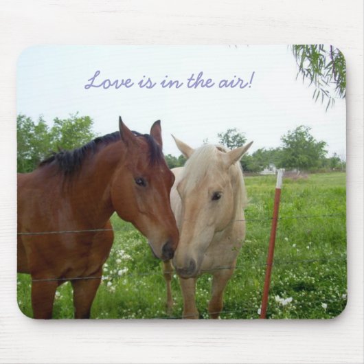Liebe ist in der Luft - Pferde Mousepad (Vorne)