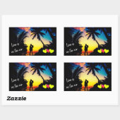 Liebe ist in der Luft Rechteckiger Aufkleber (Blatt)