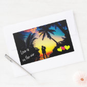 Liebe ist in der Luft Rechteckiger Aufkleber (Umschlag)