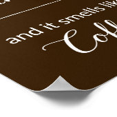 Liebe ist in der Luft riecht wie Kaffeepapiere Poster (Ecke)