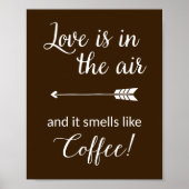 Liebe ist in der Luft riecht wie Kaffeepapiere Poster (Vorne)