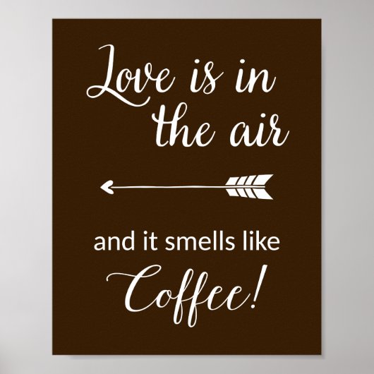 Liebe ist in der Luft riecht wie Kaffeepapiere Poster (Vorne)