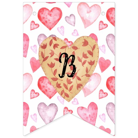 Liebe ist in der Luft: Romantisch Wimpelkette (Zweite Fahne)