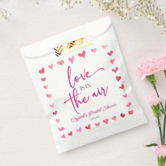 Liebe ist in der Luft rosa Herz Brautparty Geschenktütchen (Versiegelt)
