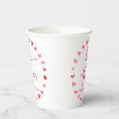 Liebe ist in der Luft rosa Herz Brautparty Pappbecher (Links)