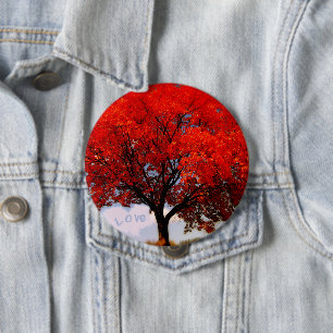 Liebe ist in der Luft... Roter Baum Button