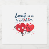 Liebe ist in der Luft Schaumweinetikett (Einzelnes Label)