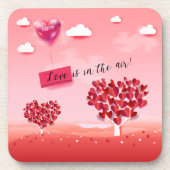 "Liebe ist in der Luft!" schöne Liebe Getränkeuntersetzer (Vorderseite)