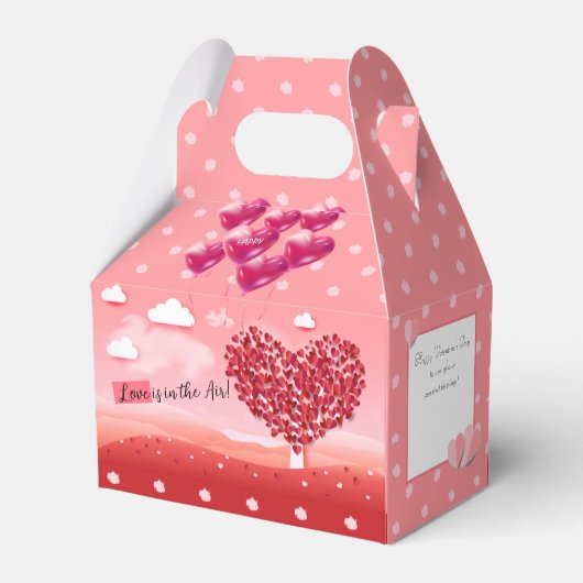 "Liebe ist in der Luft!" schöne Liebe Herzens Geschenkschachtel (Rückseite)