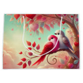 Liebe ist in der Luft Süße Vögel Große Geschenktüte (Vorderseite)