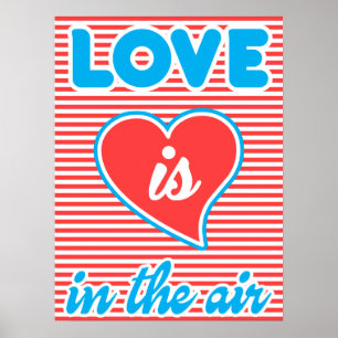 Liebe ist in der Luft, Typografie Poster, Poster