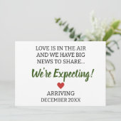 Liebe ist in der Luft und wir haben große Neuigkei Ankündigung (Stehend Vorderseite)