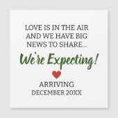 Liebe ist in der Luft und wir haben große Neuigkei Magnetkarte (Vorderseite)
