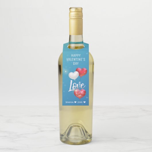 Liebe ist in der Luft Valentine Ballons Flaschenanhänger (Auf Flasche)