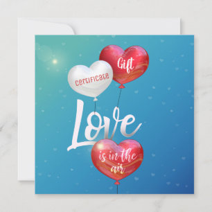 Liebe ist in der Luft Valentine Balloons Geschenkg Feiertagskarte