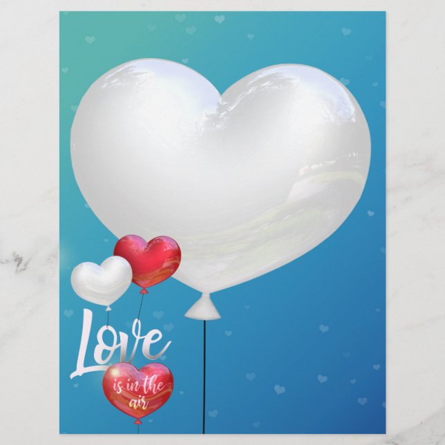 Liebe ist in der Luft Valentine Balloons - Letterh (Vorderseite)