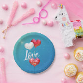 Liebe ist in der Luft Valentine Balloons Papierpla Pappteller (Party)