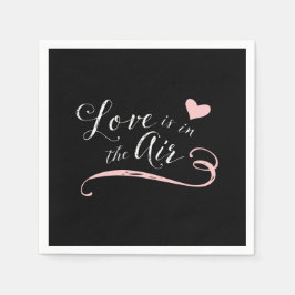 Liebe ist in der Luft - Vintage Chalkboard Stil Serviette
