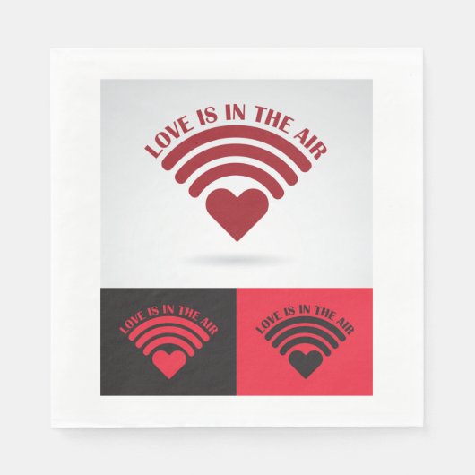 Liebe ist in der Luft Wireless Serviette (Vorderseite)