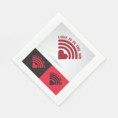 Liebe ist in der Luft Wireless Serviette (Ecke)