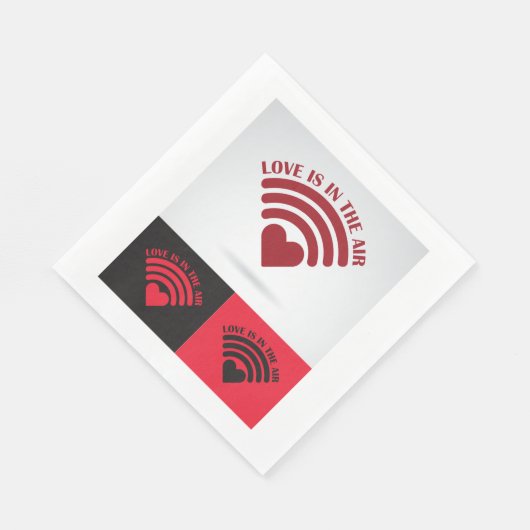 Liebe ist in der Luft Wireless Serviette (Ecke)