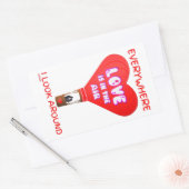 LIEBE IST IN DER LUFT, WO ICH SEHE. RECHTECKIGER AUFKLEBER (Umschlag)