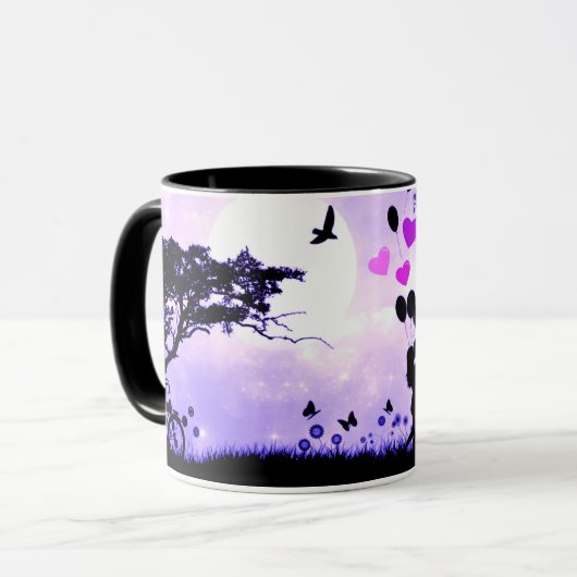 "Liebe ist in der Luft" zwei tönige Tasse. Tasse (Vorderseite Links)