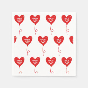 Liebe ist in der Luftballon Serviette