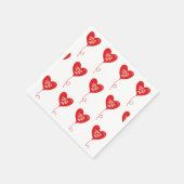 Liebe ist in der Luftballon Serviette (Ecke)