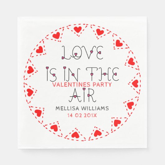 Liebe ist in der Lufttüchtigkeitsgestaltung Serviette (Vorderseite)