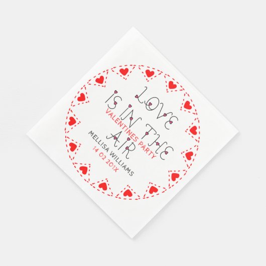 Liebe ist in der Lufttüchtigkeitsgestaltung Serviette (Ecke)