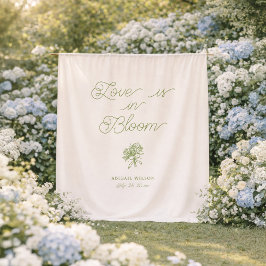 Liebe ist in voller Blüte - Brautparty mit Salbei- Wandteppich