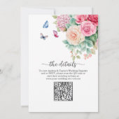 Liebe ist in voller Blüte - Hochzeit mit QR-Code Einladung (Rückseite)
