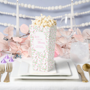 Liebe ist in voller Blüte Rosafarbene Florale Hoch Geschenkschachtel