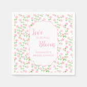 Liebe ist in voller Blüte Rosafarbene florale Hoch Serviette (Vorderseite)