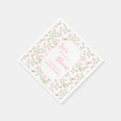 Liebe ist in voller Blüte Rosafarbene florale Hoch Serviette (Ecke)