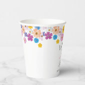 Liebe ist in voller Blüte Wildblumengarten Brautpa Pappbecher (Rechts)