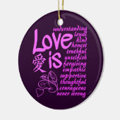 Liebe ist ... individuelle Name & Dattelschmuck Keramik Ornament (Links)