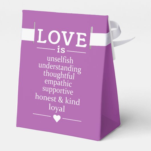 Liebe ist ... individuelle Name, Datum & Farbe Gün Geschenkschachtel (Rückseite)