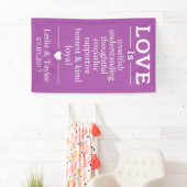 Liebe ist ... individuelle Name, Datum und Farbe B Banner (Insitu)