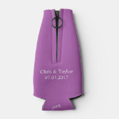 Liebe ist ... individuelle Name, Datum und Farbfla Flaschenkühler (Rückseite)